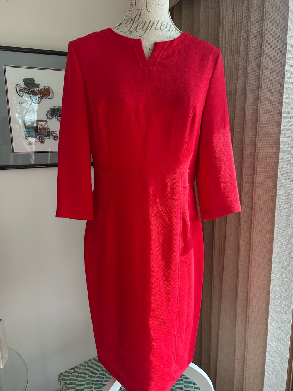 Gerry Weber Red Long Sleeve Sheath Dress